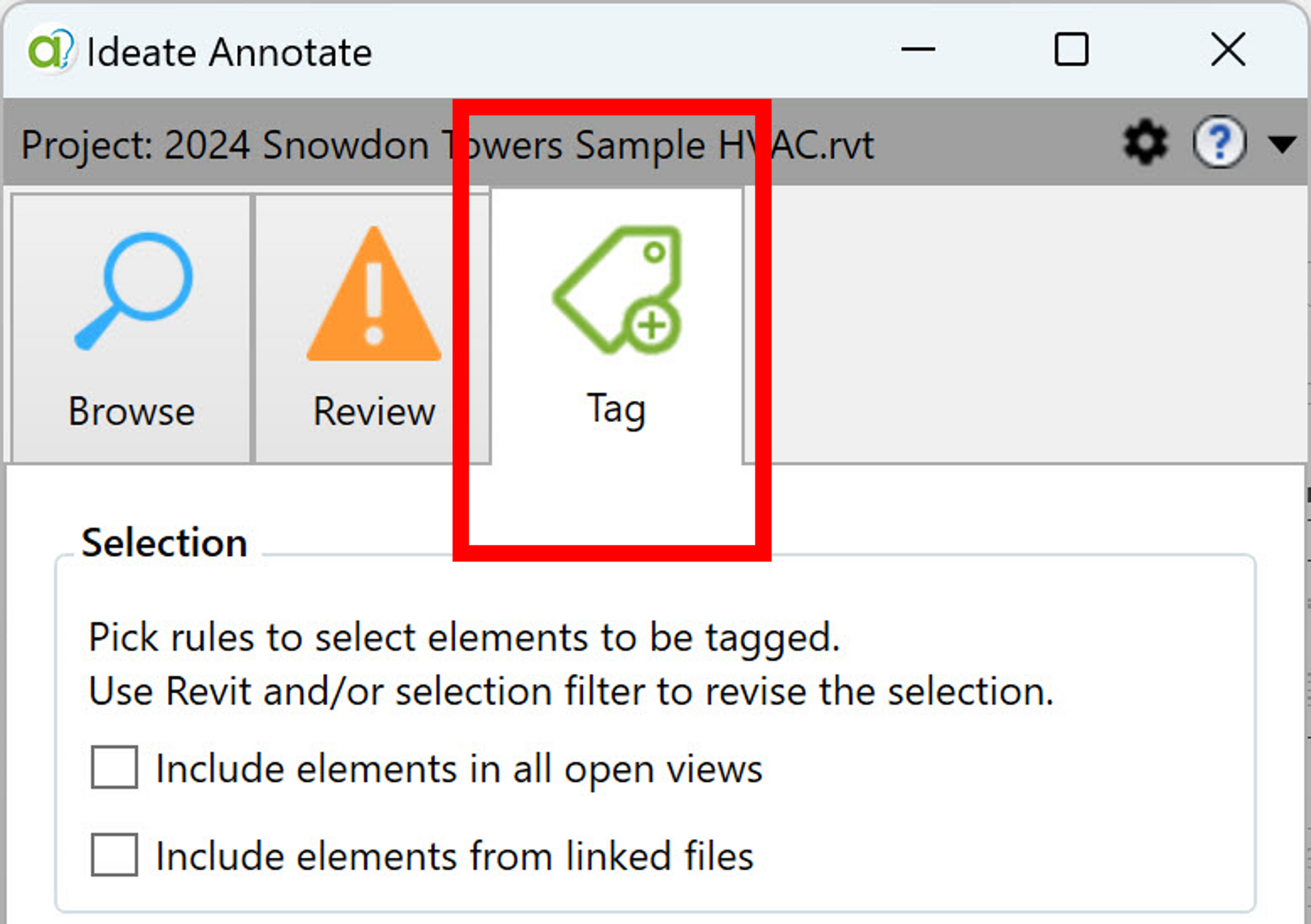 Ideate Annotate - Tag Tab