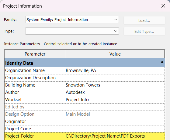 Screenshot of Project Information in Ideate Automation