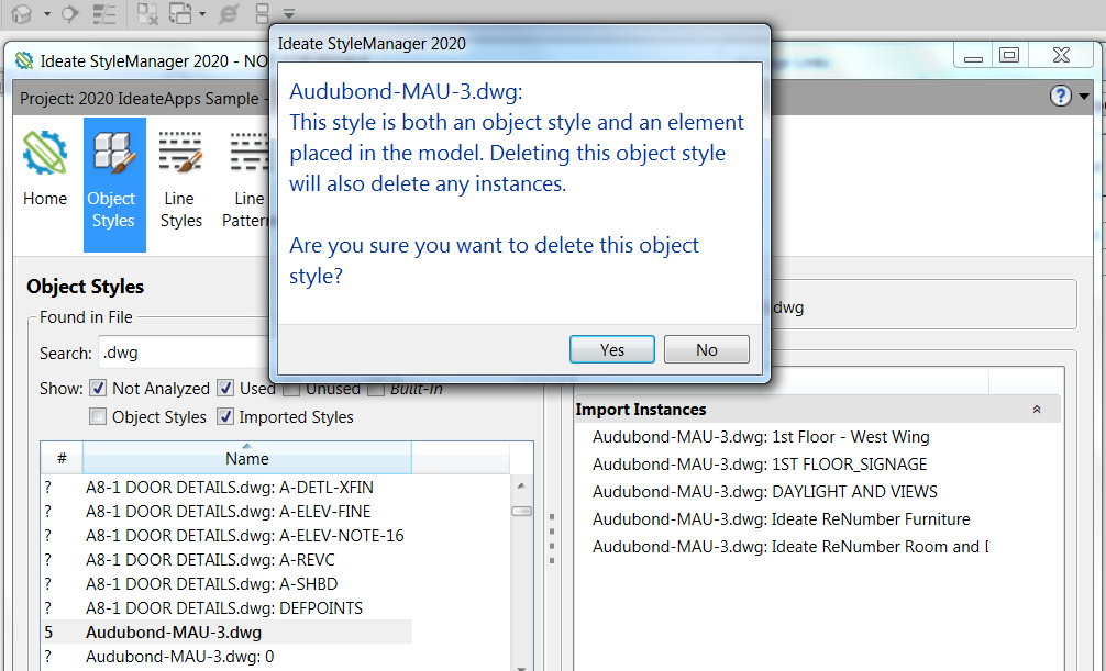 Ideate StyleManager: Search, Analyze and Delete Imported Object Styles