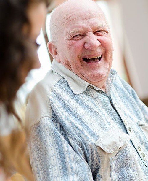 laughing old man