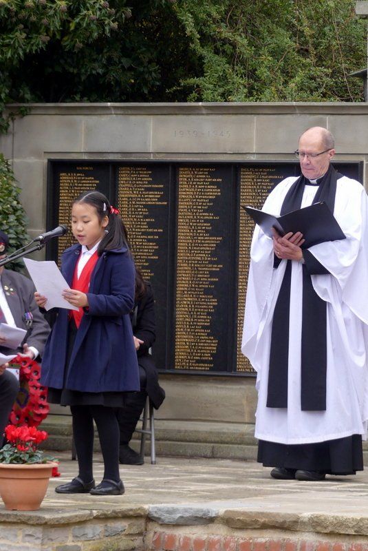 Remembrance service in Broomfield Park