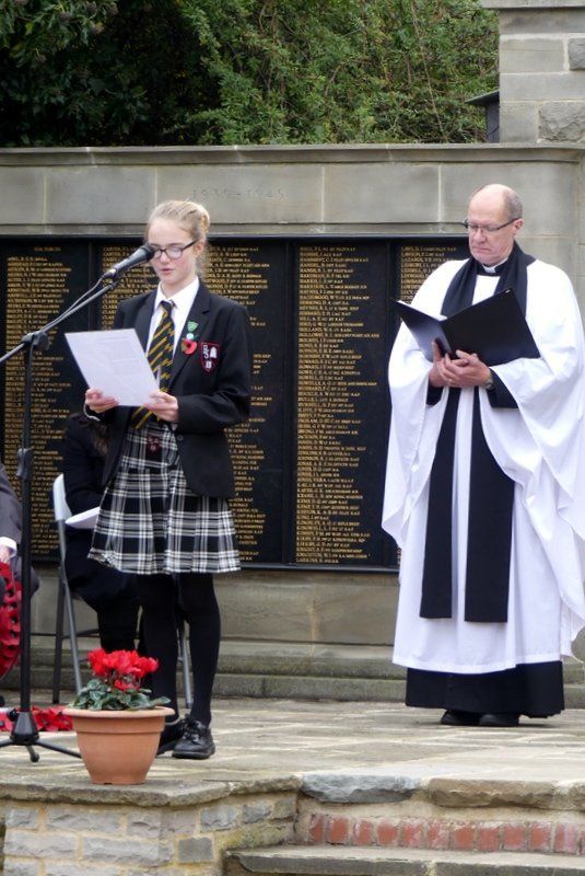 Remembrance service in Broomfield Park