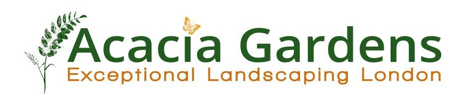 The logo for acacia gardens exceptional landscaping london