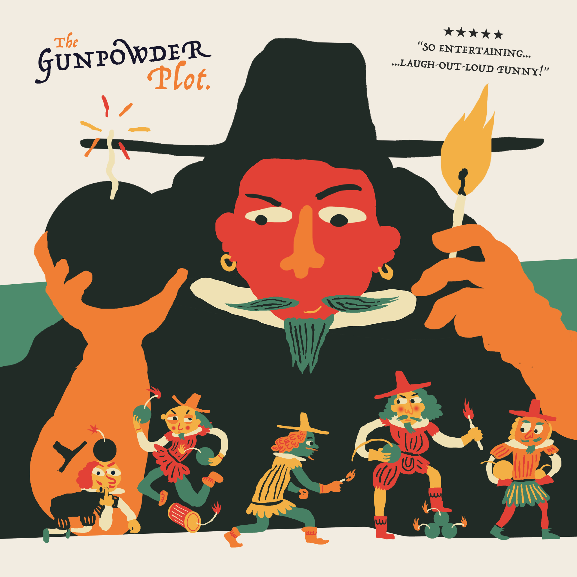 A poster for the gunpowder plot shows a man with a beard