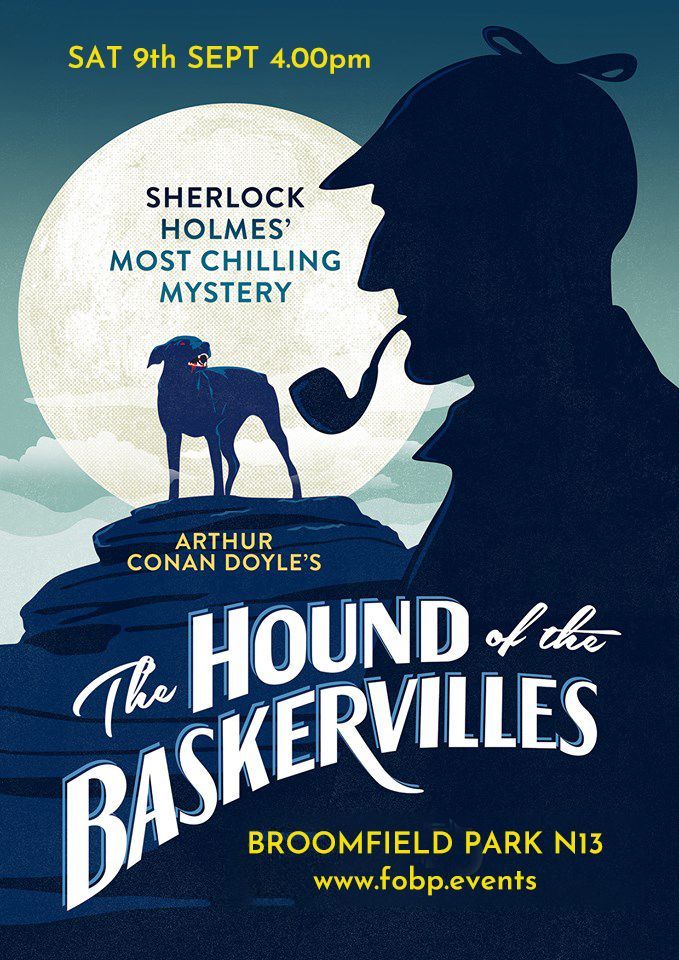 A poster for sherlock holmes ' most chilling mystery the hound of the baskervilles
