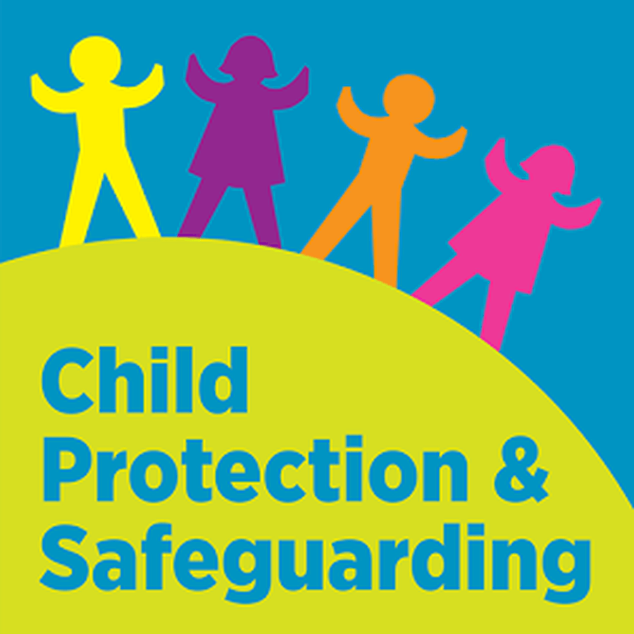 A colorful logo for child protection and safeguarding