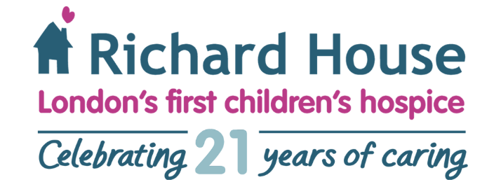 The logo for richard house london 's first children 's hospice celebrating 21 years of caring
