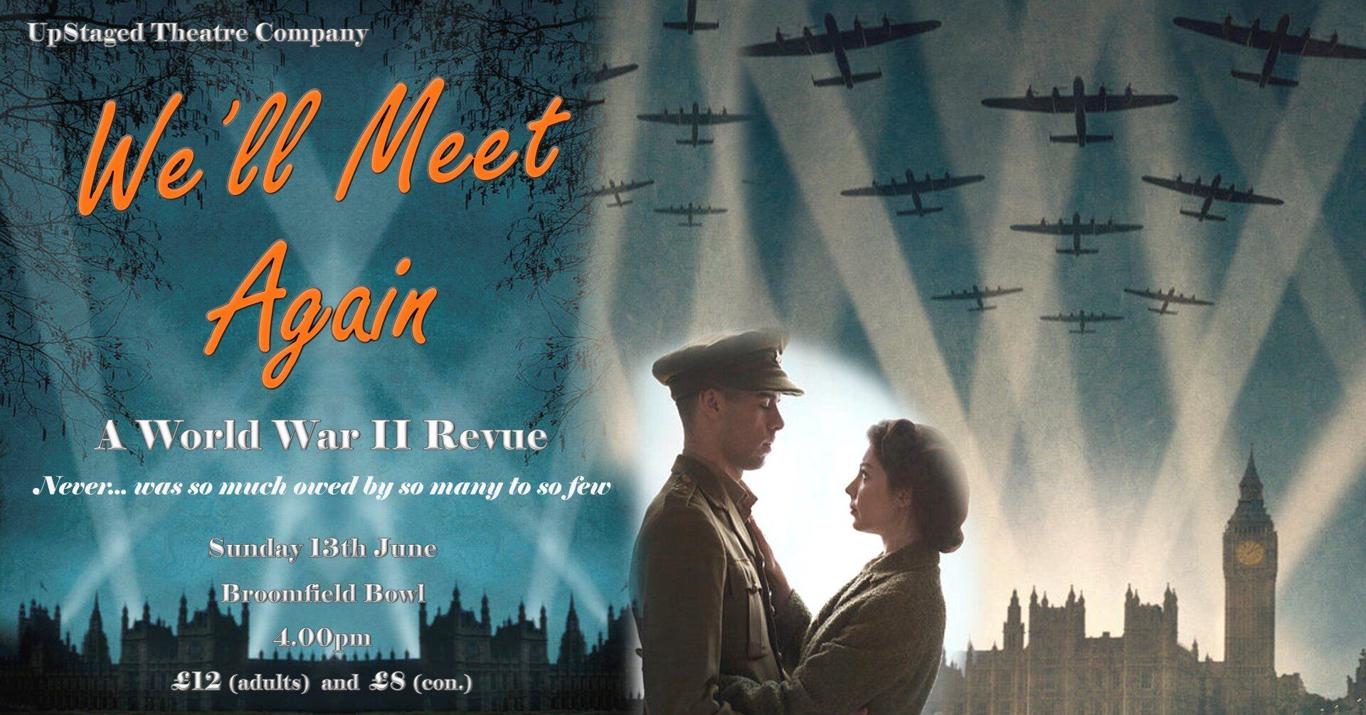 A poster for a play called we 'll meet again