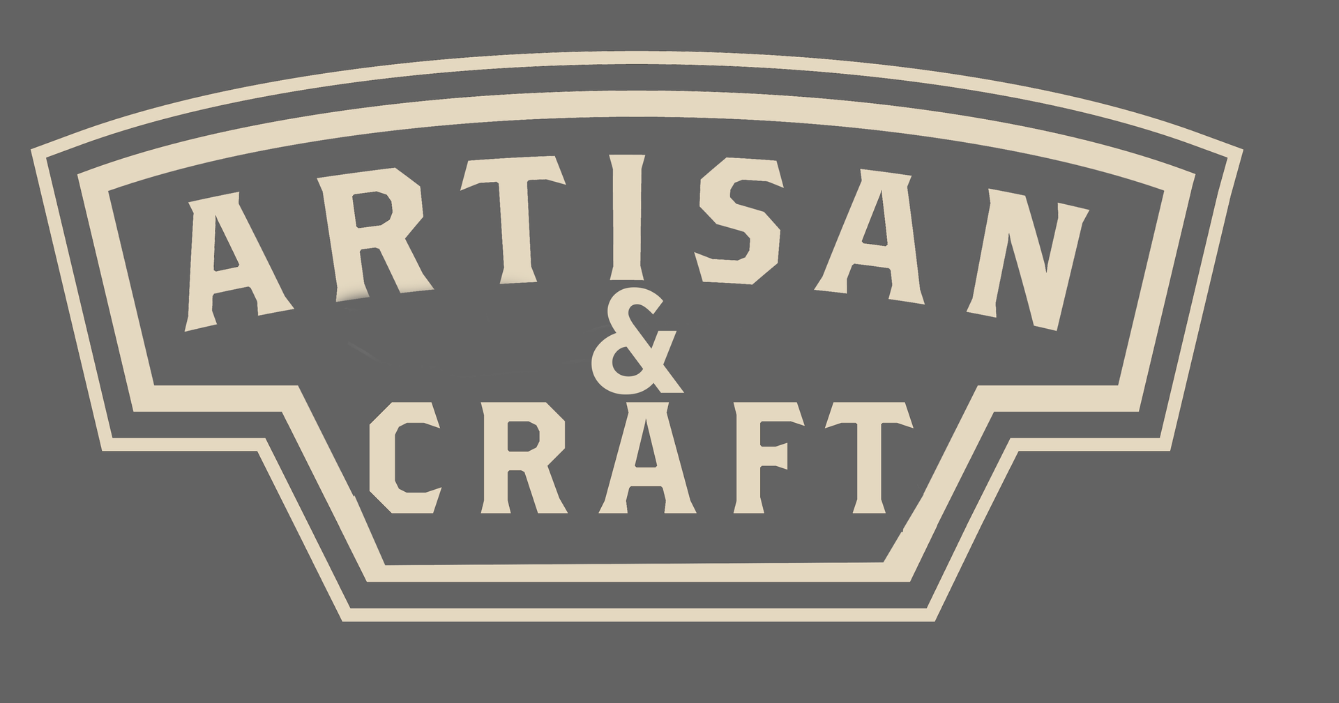 A logo for artisan & craft on a gray background