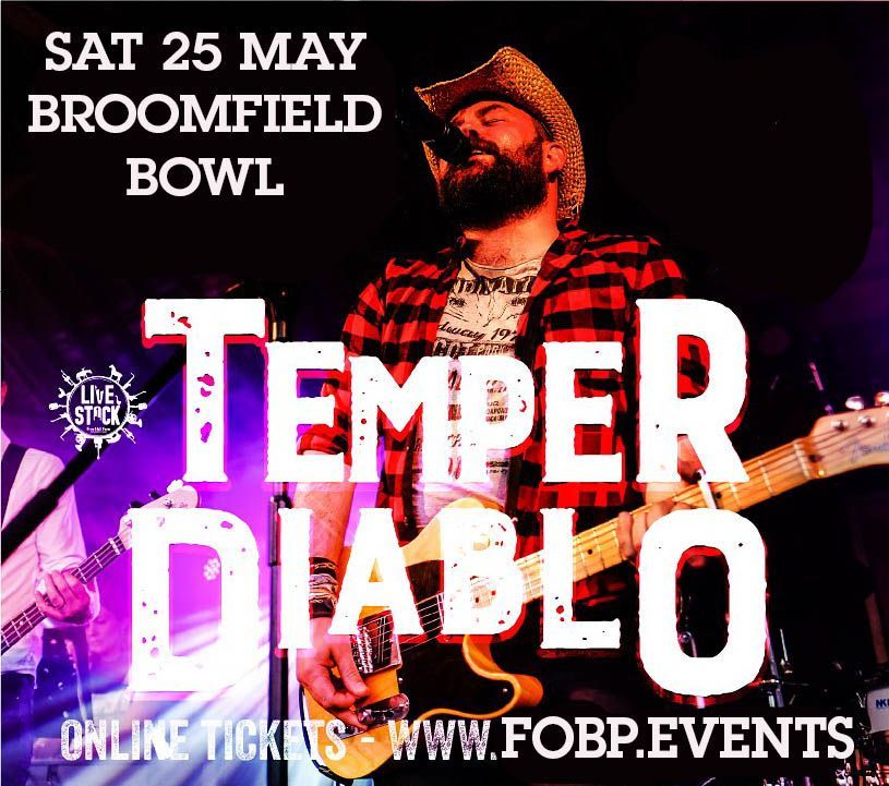 A poster for temper diablo at the broomfield bowl