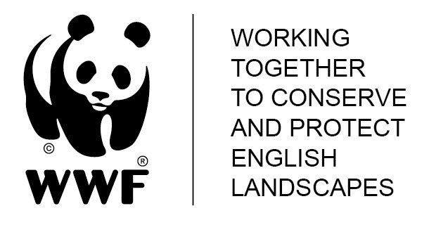 WWF logo, Working together to conserve and protect English Landscapes