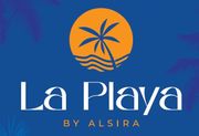 Logo la playa by alsira su sfondo blu