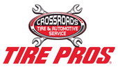 The logo for crossroads tire and automotive service