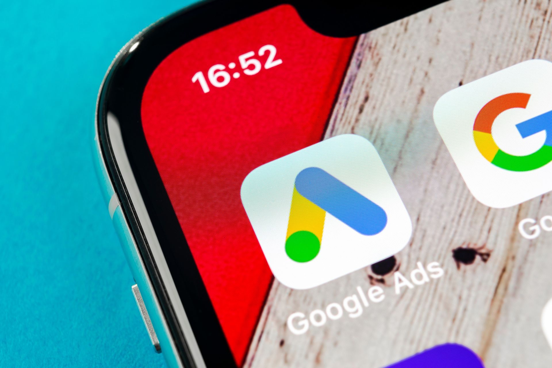 Google Ads icon on a phone screen