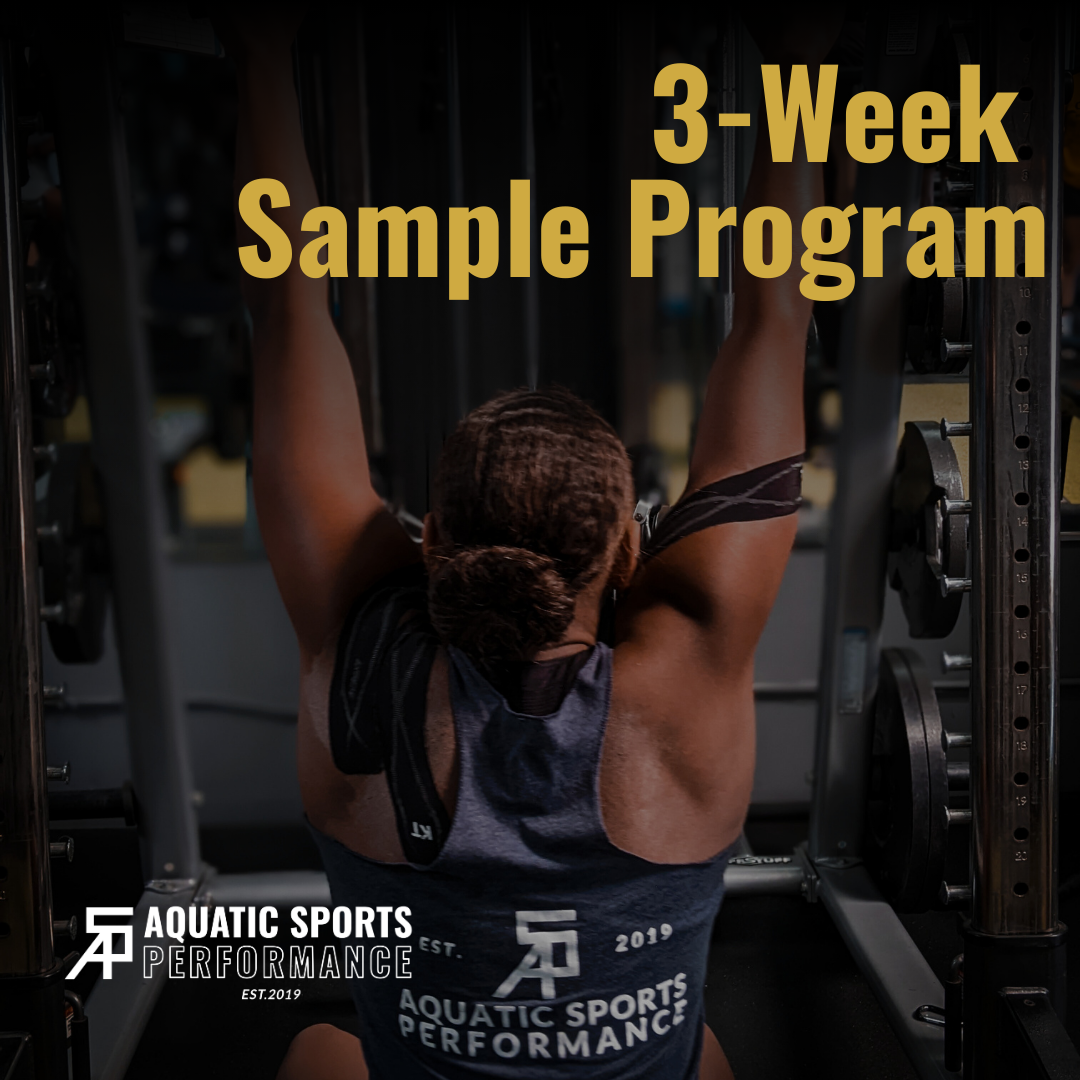 Woman using gym equipment, text overlay