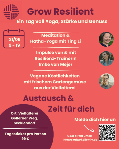 Plakat für Grow resilient Veranstaltung
