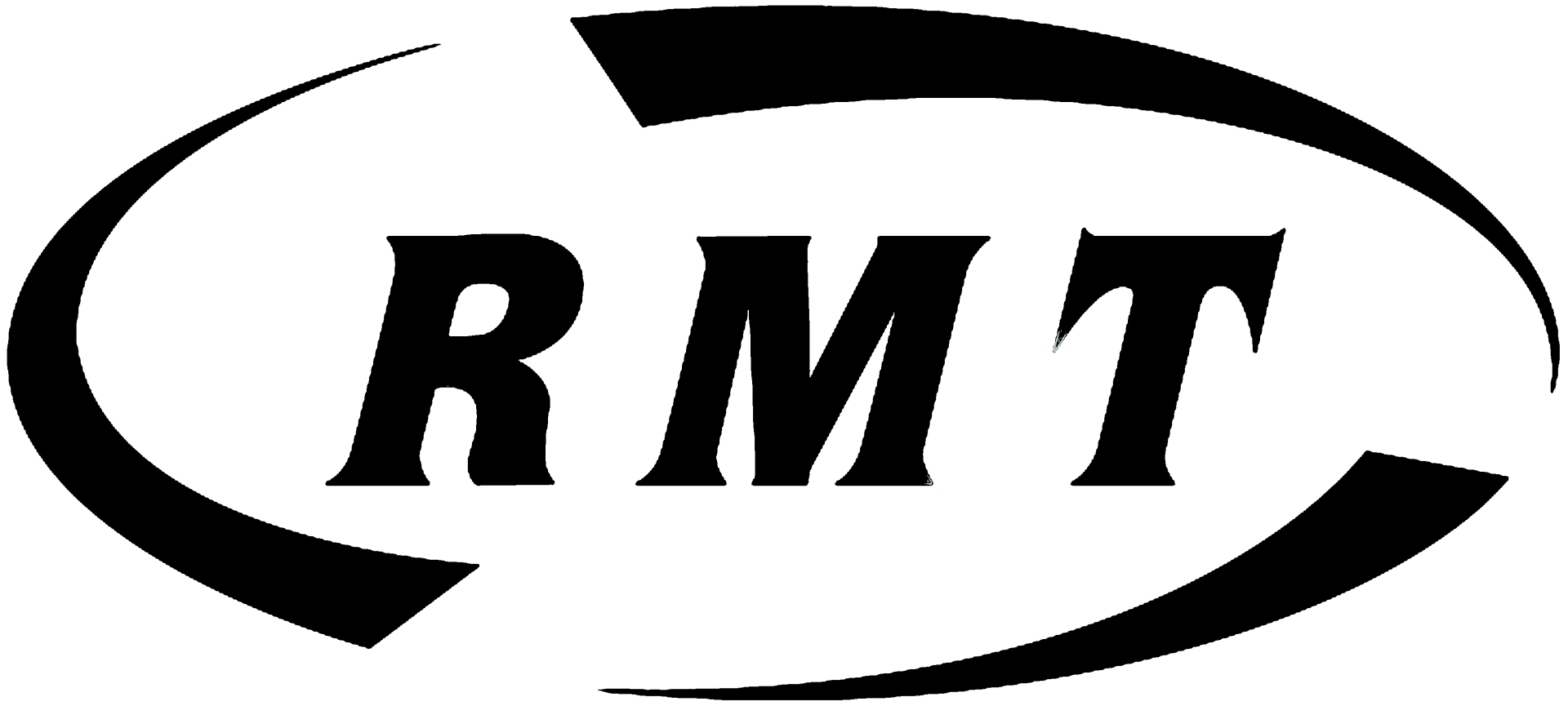 a black and white logo for a company called rmt .