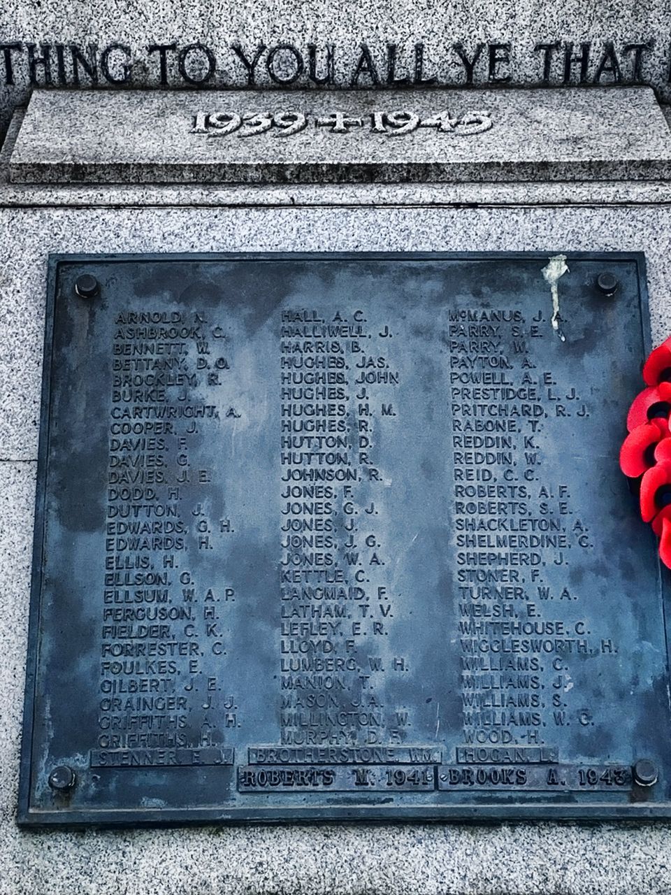 Cenotaph Shotton Flintshire Gerald Davies