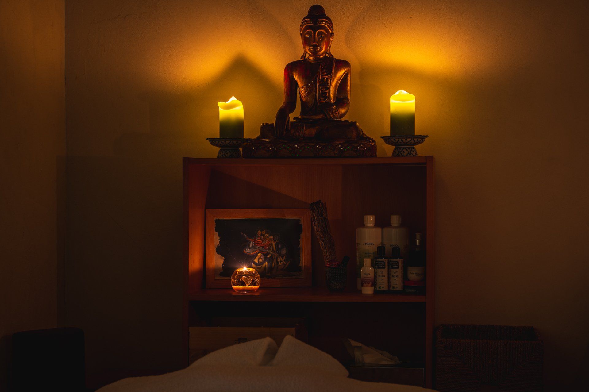 Decoraxción de cabina del Spa del Hotel Albana Real