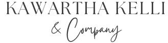 Logo for Kawartha Kelli & Company, featuring "KK" within a circle above text.