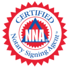 A logo for a certified notary signing agent