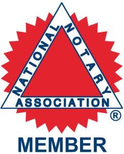 A logo for the national notary association member