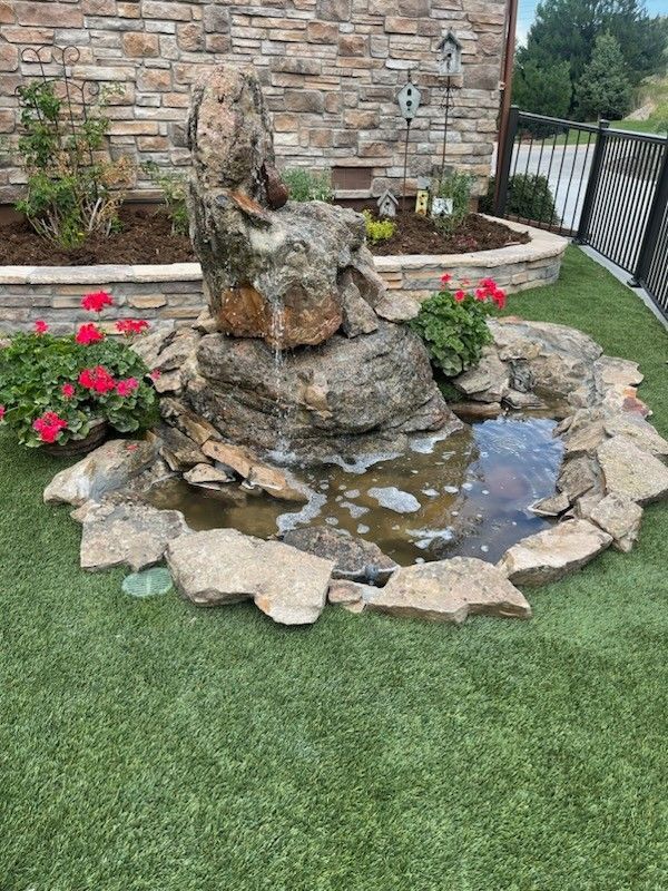 Water Fountain in the Yard — Centennial, CO — Colorado Curbing & Landscape