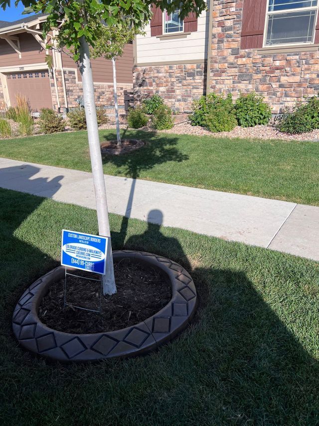 Tree with Sign — Centennial, CO — Colorado Curbing & Landscape