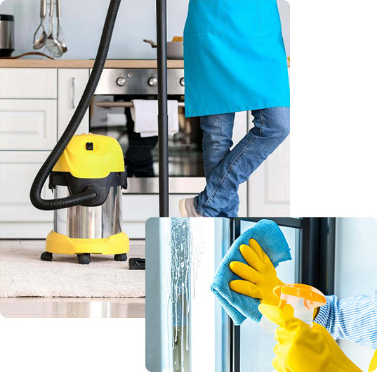Person Cleaning A Residential House Or Commercial Building