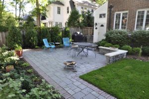 Brick Landscape In The Backyard Of The House — Northbrook, IL — Shelly’s Landscape 