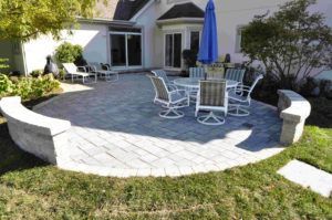 Brick With Blue Umbrella — Northbrook, IL — Shelly’s Landscape 