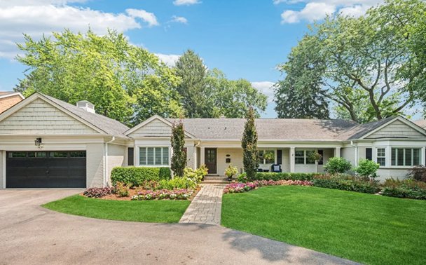 Suburban neighborhood at sunset, featuring brick houses, green lawns, and mature trees along a winding street. Suburban neighborhood at sunset, featuring brick houses, green lawns, and mature trees along a winding street.