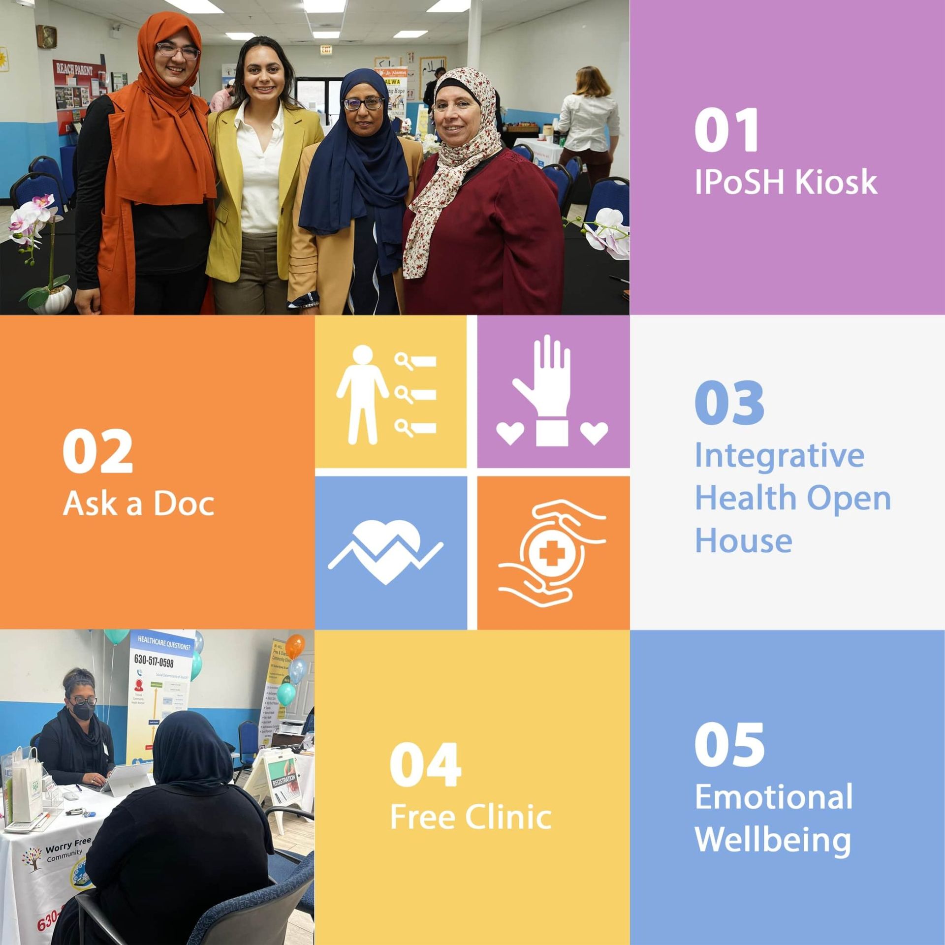 Promotional graphic: women at an event