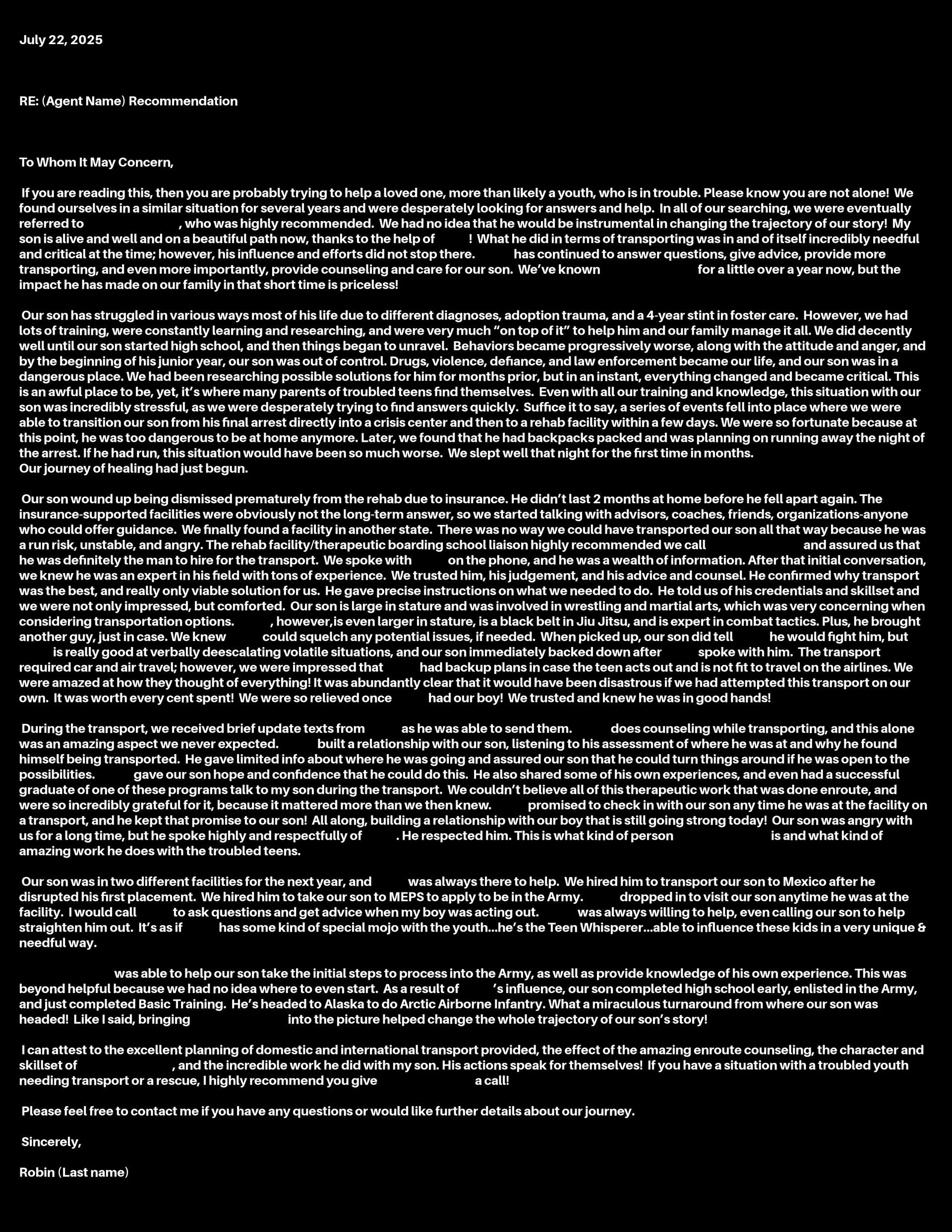 parent reviews 5 stars best for transport child youth minor highly highest rated