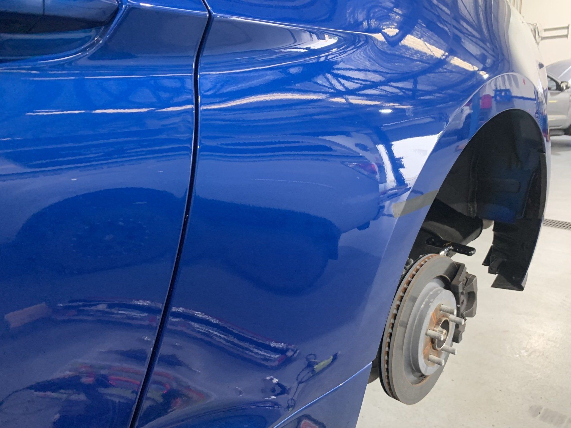 Dent repair on Ford Mustang