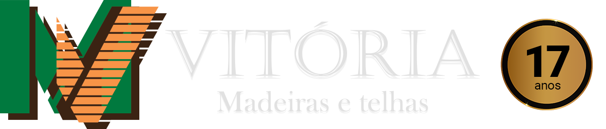 Logotipo da Vitória Madeiras e Telhas com um design verde e laranja e um emblema redondo com o número 17.