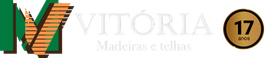 Logotipo da Vitória Madeiras e Telhas com um design verde e laranja e um emblema redondo com o número 17.