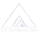 D3 Builders Inc. logo with stylized triangular roof outline and small house icon above the company name