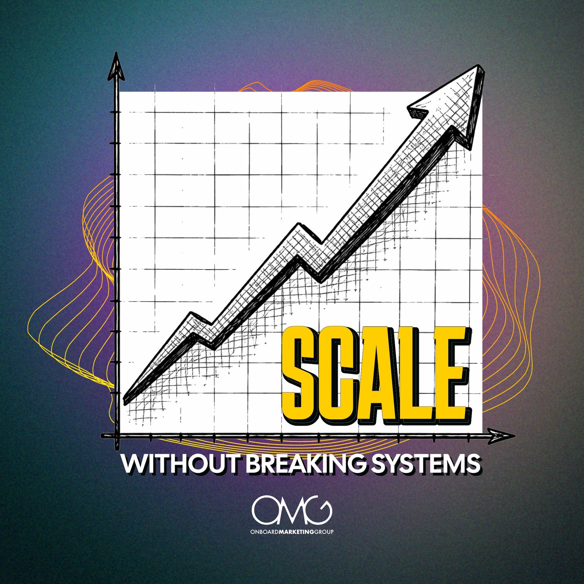 A graph with an upward arrow and the text