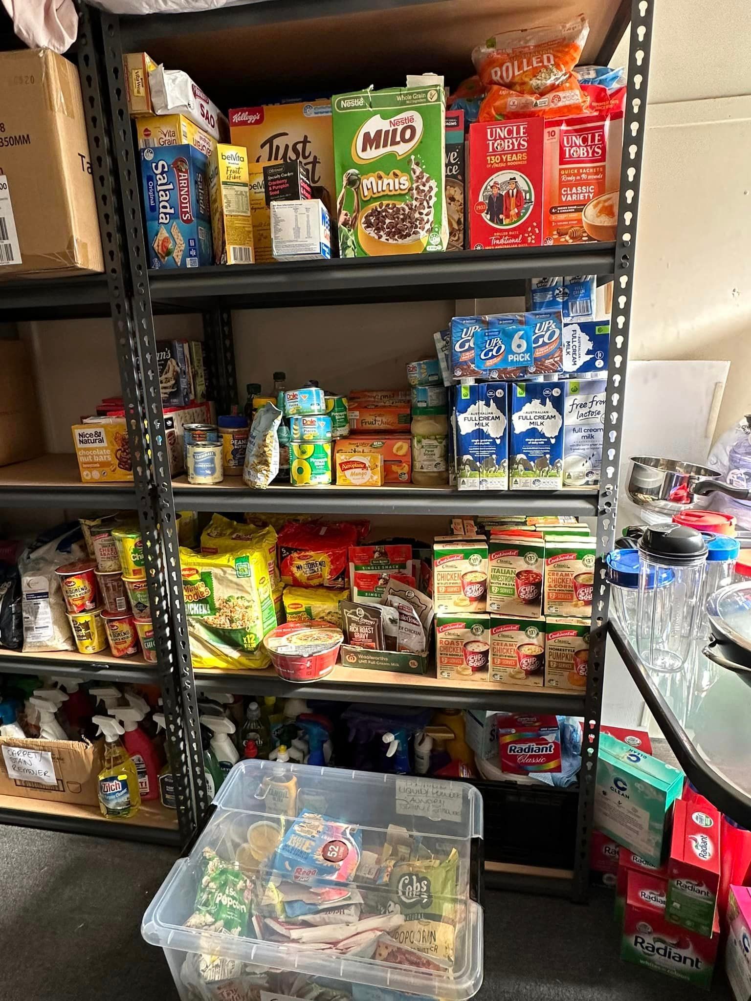 A warehouse filled with lots of food and drinks.