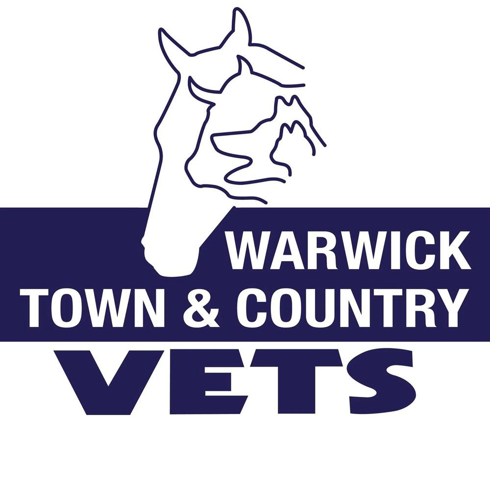 The logo for warwick town and country vets