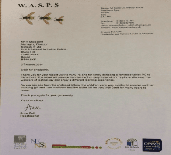 Donations Thank You Letter BANES