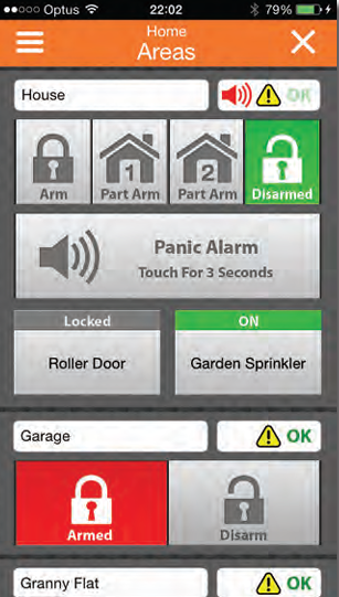 Security camera control panel