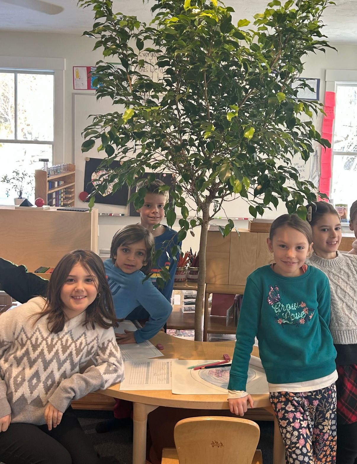 Montessori children spending time together