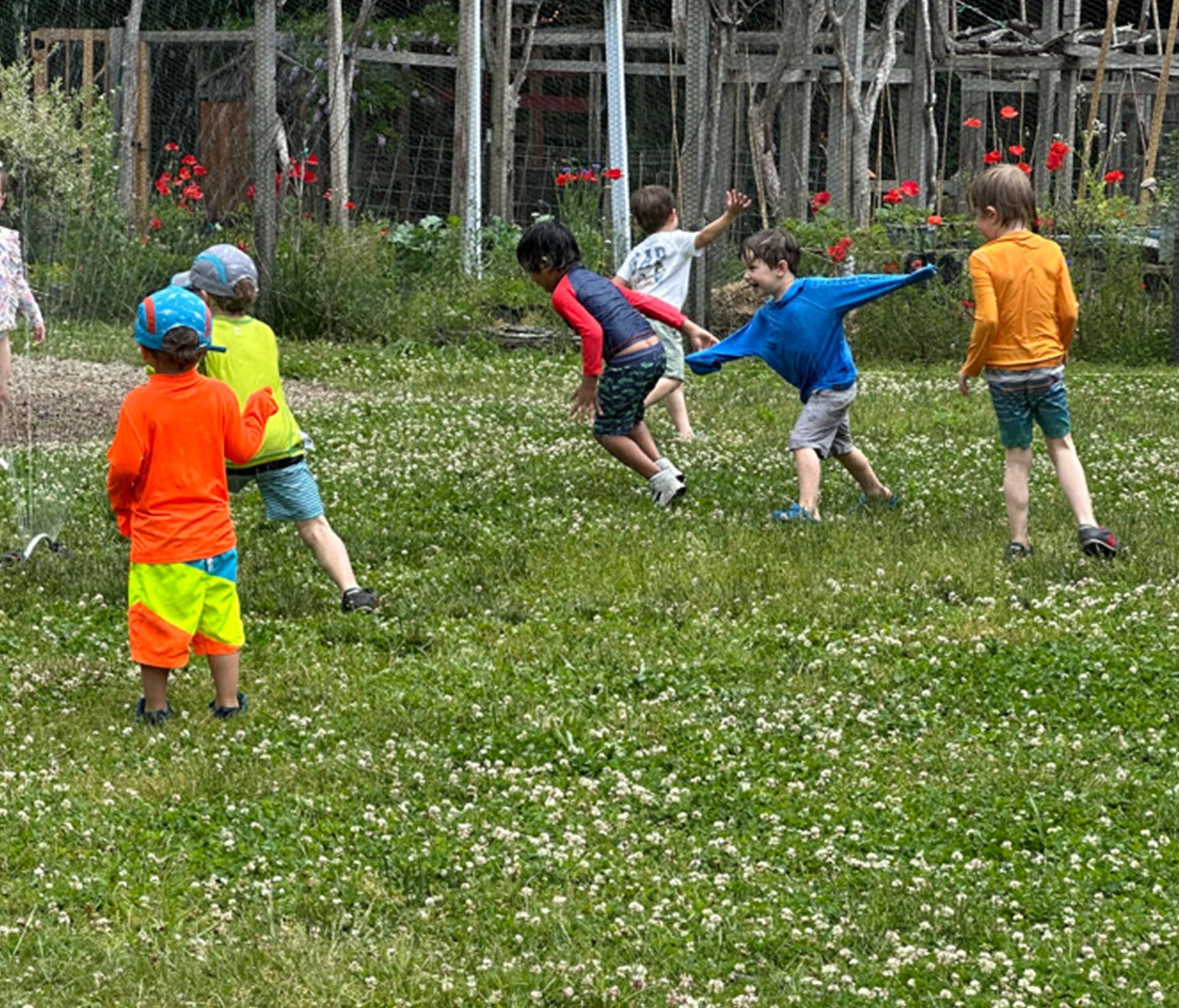Children learn about care of animals in the summer program