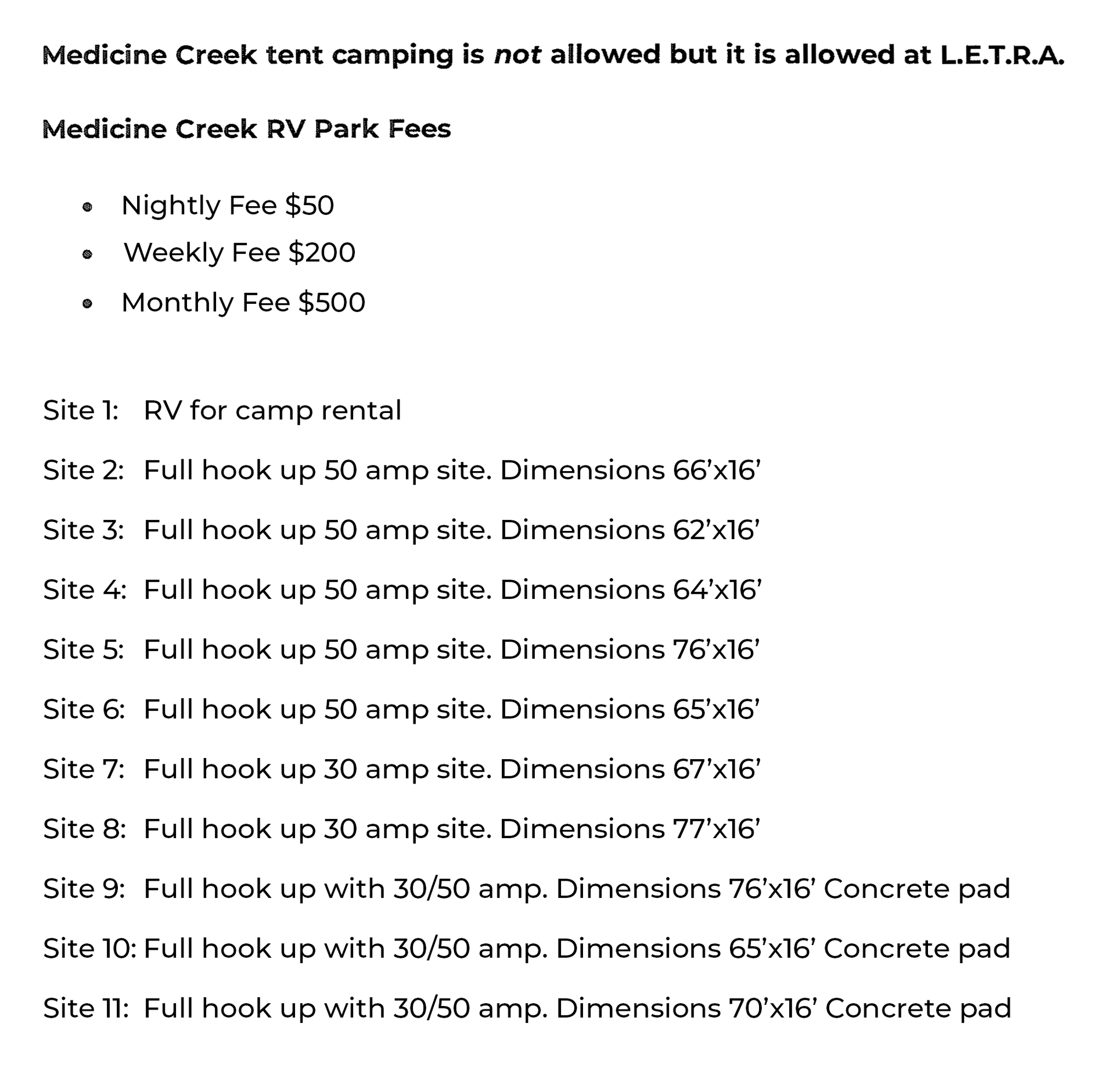 LETRA Rental Cabin details 