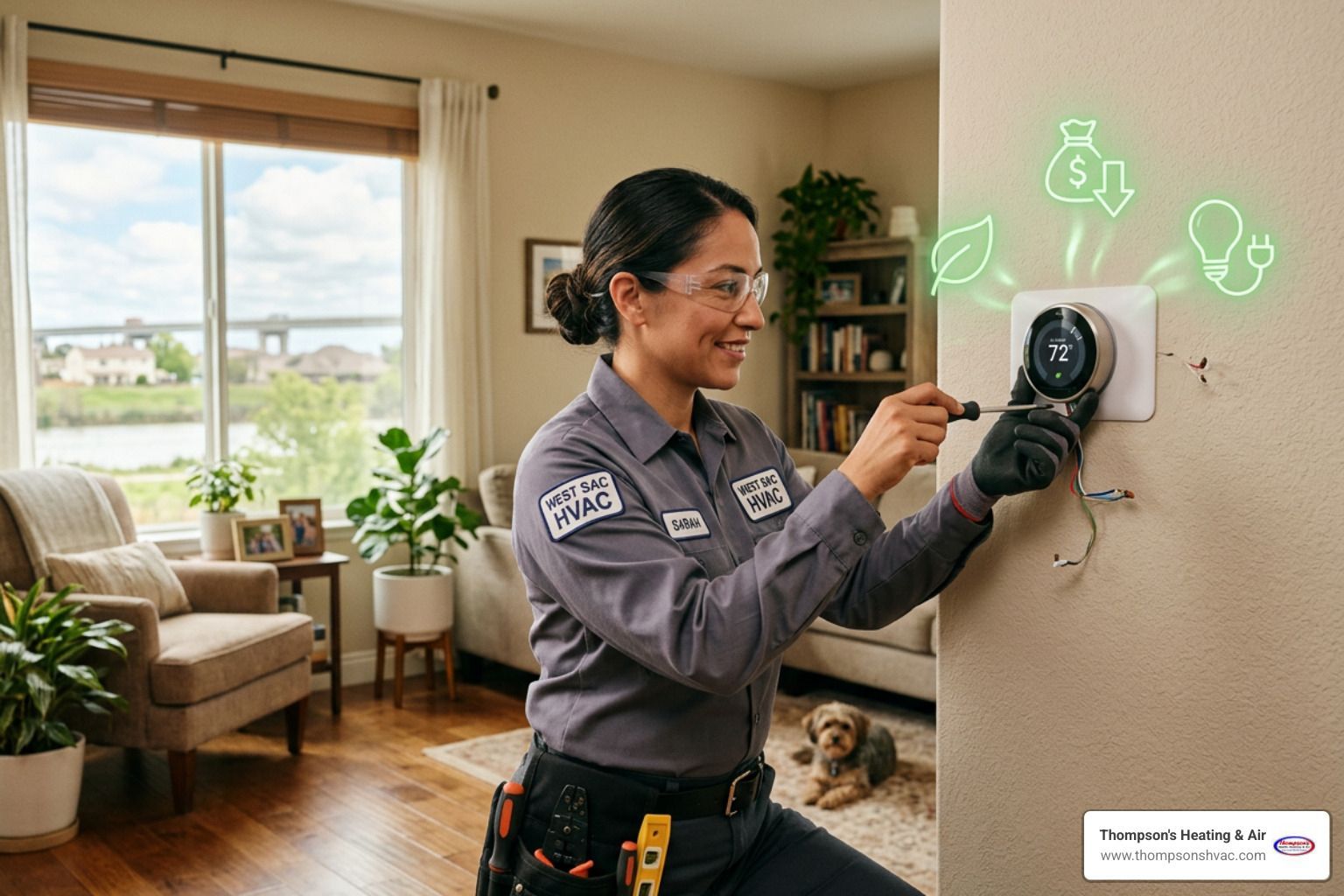 smart thermostat installation West Sacramento home energy efficiency - smart thermostat installation