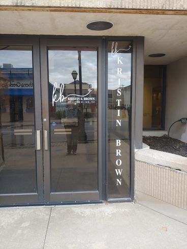 Attorney Kristin Brown Office Glass Door — Mansfield, OH — Attorney Kristin Brown