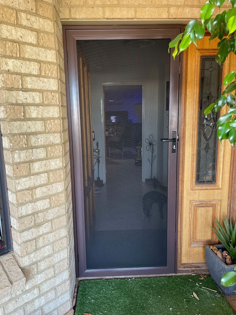 house glass door