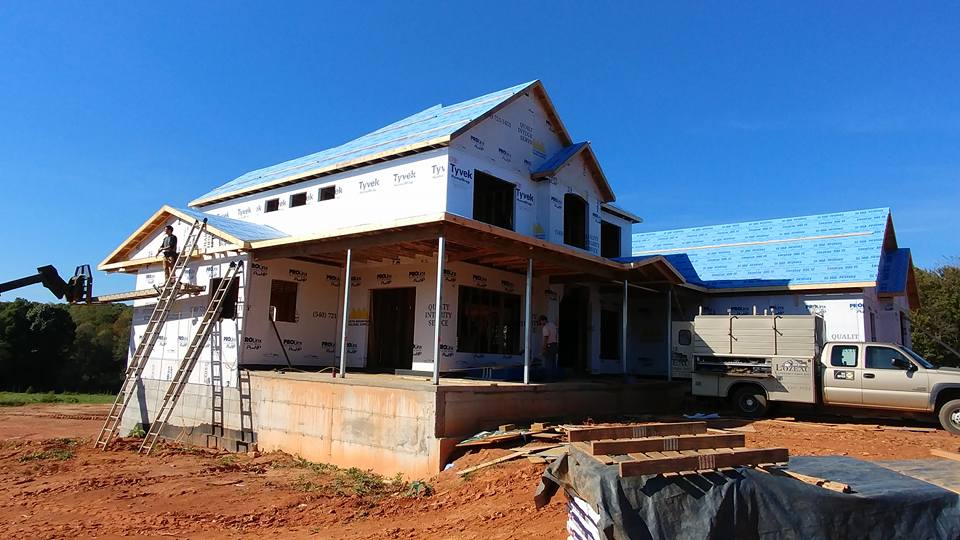 Home Under Construction — Rocky Mount, VA — Lozeau Construction Inc